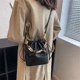 Women Crossbody PU Leather Handbag Large Capacity Shopping Party Shoulder Bag