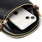 Women Crossbody Leather Space Handbag Large Capacity Shopping Party Cellphone Sh