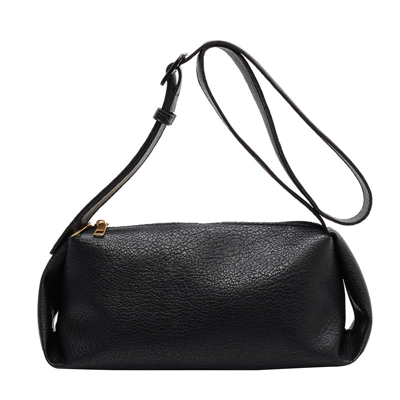 Women Daily Casual Pu Leather Bags Shoulder Bucket Large Capacity Crossbody Soft