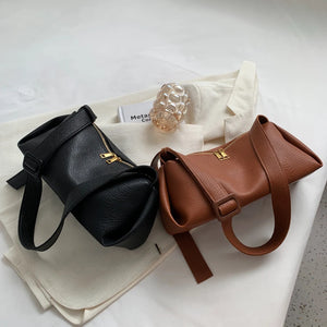 Women Daily Casual Pu Leather Bags Shoulder Bucket Large Capacity Crossbody Soft