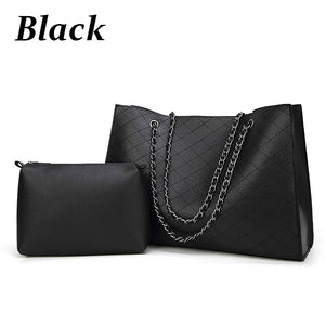 Women Leather Handbags Woman Bags Big Tote Hand Bag Set Chain Bolsa Feminina