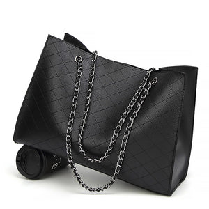 Women Leather Handbags Woman Bags Big Tote Hand Bag Set Chain Bolsa Feminina