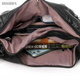 Vintage Soft Leather Handbag Large Capacity Tote Bag for Women