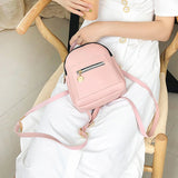 Women Mini Backpack PU Leather Shoulder Bag