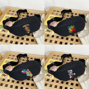 Hand Print Anime Waist Shoulder Chest Bag