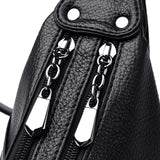 Women Retro Leather Messenger Bag Large Capacity Handbag Totes Shoulder Bags