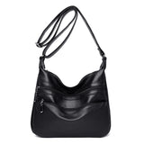 Women Retro Leather Messenger Bag Large Capacity Handbag Totes Shoulder Bags