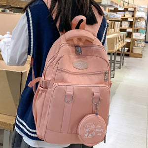 Women School Backpack Nylon Bagpack Female Anti Theft Rucksack Casual Lady