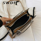 Serpentine Handbag Purses Zipper Snakeskin Shoulder Bags Crossbody Totes