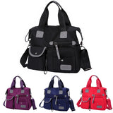 Waterproof Nylon Shoulder Bag Large Capacity Crossbody Travel Tote