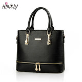 Women Totes Bag Pu Leather Rivets Zipper Handbag Sac A Main Femme