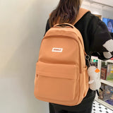 Women's Backpack Patchwork Multi-pocket Man Travel Bag Schoolbag