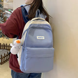 Women's Backpack Patchwork Multi-pocket Man Travel Bag Schoolbag