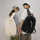 Women's Solid Backpack Multi-pocket Casual Travel Bag for Teenage Girl Boys