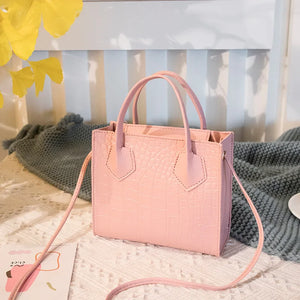 Women's Crocodile Pattern Crossbody Bag PU Leather Shoulder Tote