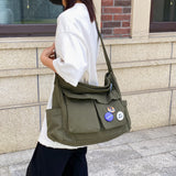 Canvas Shoulder Bag Casual Messenger Bag for Women