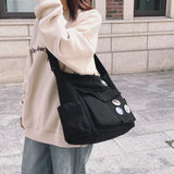 Canvas Shoulder Bag Casual Messenger Bag for Women