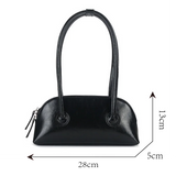 Retro Solid Wax Leather Shoulder Bag