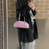 Retro Solid Wax Leather Shoulder Bag