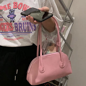 Retro Solid Wax Leather Shoulder Bag