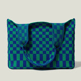 Women's Shoulder Bag Knitted Handbag Checkered Bags