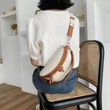 Women's PU Leather Waist Bag Zipper Messenger Crossbody