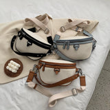 Women's PU Leather Waist Bag Zipper Messenger Crossbody