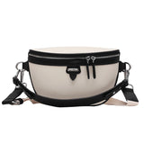 Women's PU Leather Waist Bag Zipper Messenger Crossbody