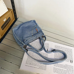 Casual Denim Messenger Bag for Women