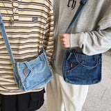 Casual Denim Messenger Bag for Women