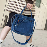 Casual Denim Messenger Bag for Women