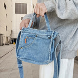 Casual Denim Messenger Bag for Women