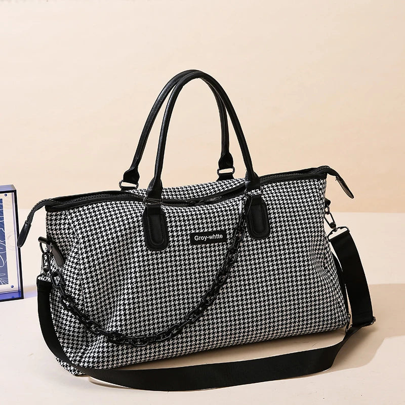 Large Capacity Travel Bag Tote Knit Fabric Backpack