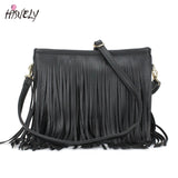 Women Pu Leather Bag Shoulder Crossbody Tassels Messenger Bag