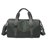 Large Capacity Gym Bag Yoga Bag PU Leather Travel Bag Wet Dry Separation