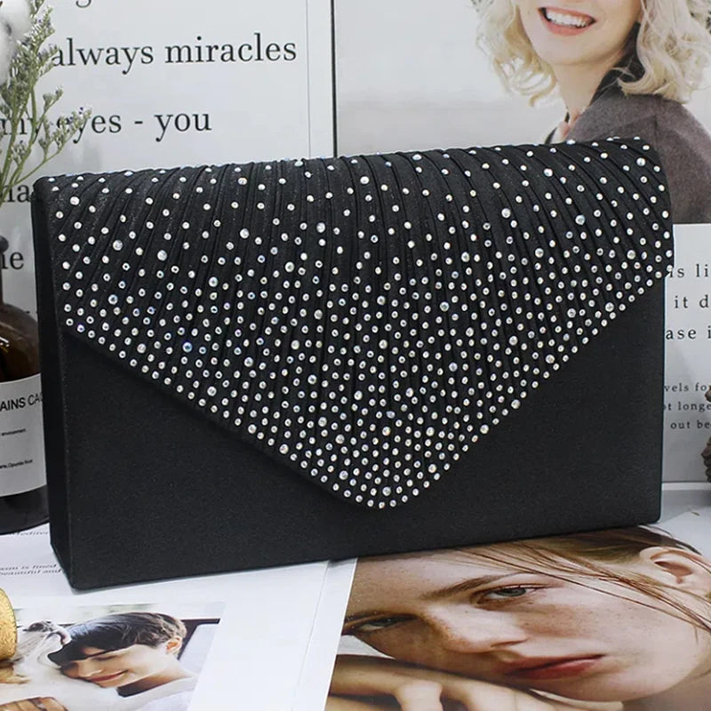Elegant Wedding Party Clutch Crossbody Bag with Magnetic Closure