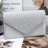 Elegant Wedding Party Clutch Crossbody Bag with Magnetic Closure