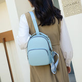 Mini PU Leather Backpack Women Multifunctional Messenger Bag