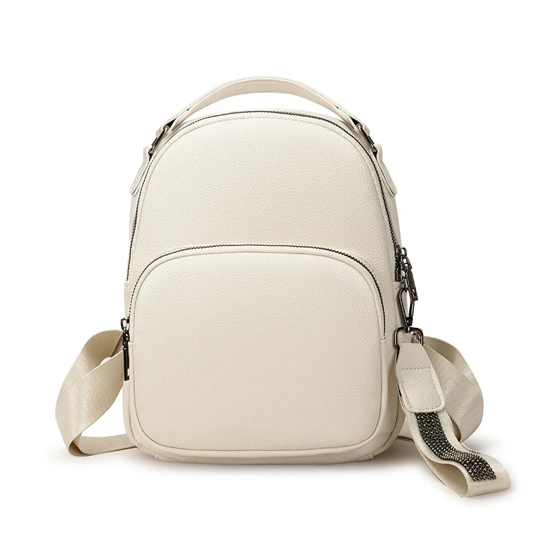 Mini PU Leather Backpack Women Multifunctional Messenger Bag