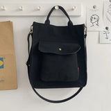 Corduroy Messenger Bag Canvas Handbag Backpack