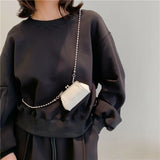 Women's Mini Chain Shoulder Bag Orange Party Clutch Kiss Lock Messenger Bag