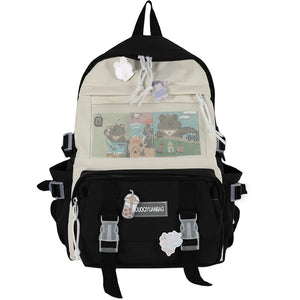 Mesh Backpack Soft Girl School Bag