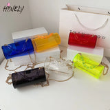 Transparent Acrylic Chain Messenger Jelly Bag