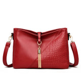 Women's Shoulder Bag Soft Leather Tassel Handbag
