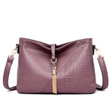 Women's Shoulder Bag Soft Leather Tassel Handbag