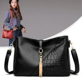 Women's Shoulder Bag Soft Leather Tassel Handbag