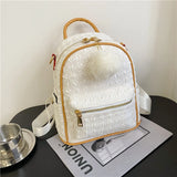 Stylish Mini Ladies Backpack with Hair Ball