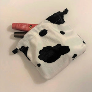 Leopard Printed Plush Crossbody Bag for Women Girl