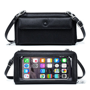 Transparent Touch Screen Mobile Phone Bag Women's Mini Shoulder Bag