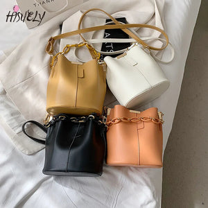 Oval Chain Handbag Bucket Bag Shoulder Diagonal Bag